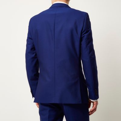 Bright blue slim suit jacket